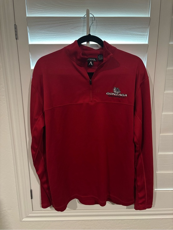 Antigua Other - Gonzaga Men's Red Quarter-Zip Pullover Jacket